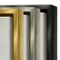 Stuple Industries модерна современа апстрактна карпести форми глам детали металик злато врамено лебдечко платно wallидна уметност, 16x20