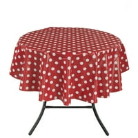 Berrnour Home Vinyl Table Callect Cled Polka Design Indoor Outdoor Tagle Coster со неткаена поддршка