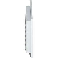 Ekena Millwork 24 W 34 H врв на врвот на теренот за проветрување: Функционален, PVC Gable Vent W 1 4 рамка за рамна трим