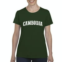 - Женска Маица Краток Ракав, До Женска Големина 3XL-Камбоџа