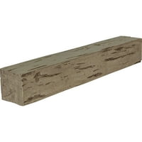 8 H 12 D 72 W Pecky Cypress Fau Wood Camply Mantel, Златен даб