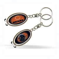 Chicago Bears Official NFL Metal Spinner Key Clain Cherchain by Rico