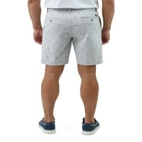 Chaps Men's Mean 9 Flat Front Printed Stright Twill Short - Големини на половината до 52