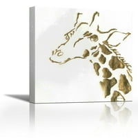 Позлатена Жирафа-Современа Ликовна Уметност Гикли На Платно Галерија Завиткајте-ѕид декор-Уметничко сликарство-Подготвено За