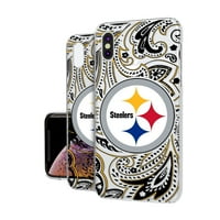 Pittsburgh Steelers iphone Clear Cluss Paisley Design Case