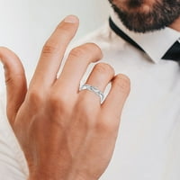 духбне мода пар прстени отворени крајни прстени прилагодлива големина двојка облечена во денот на вљубените прстени предлог