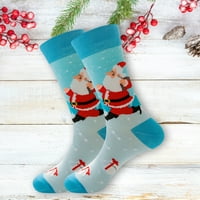 Јубнлви Чорапи Машки Топли Чорапи Памучна Подлога Спортски Чорапи За Одмор Божиќна Шема Чорапи