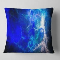 DesignArt Сина пенлива молња - Апстрактна перница за фрлање - 18x18