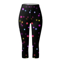 Обични Панталони За Жени Трендовски Јога Спортски Цветни Печатени Еластични Модни Панталони