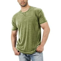 Quealent маички за мажи со ракав, лабава маичка со кратки ракави, маица со џеб