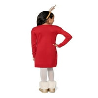 Детското Место Девојки Ирваси Графички Џемпер Фустан, Големини XS-XXL
