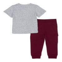 Чудо нација маица за момче и маица за момче и мото-џогер панталони сет, 2-парчиња, големини 12м-5Т