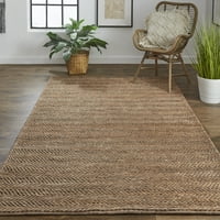 Kno природно рачно изработено килим, цврста боја, тен сива, 9ft-6in 13ft-6in
