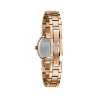 Caravelle дизајниран од Bulova Women's Crystal Dial Dial Barrel Fuest Watch 44L242