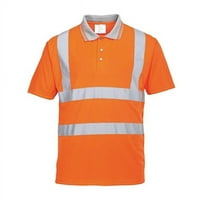 RT 3XL hi -видливост Поло кошула со кратки ракави, портокалова - редовна