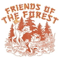 Бамби уметнички Пријатели на шумата Графичка Маичка Бела Голема