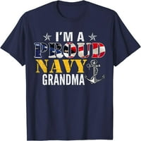 Гроздобер Јас Сум Горда Морнарица Со Американско Знаме За Баба Маица