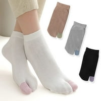 Фарфи Сплит пети чорапи уникатен апсорпција на пот цврста боја на отворено дише јапонски флип -флоп чорапи за отворено