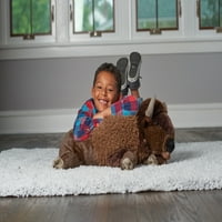 Cuddlekins Jumbo Bison Plush полнето животно од Дива Република, детски подароци, животни од зоолошка градина