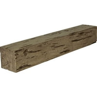 Ekena Millwork 4 H 4 D 60 W Pecky Cypress Fau Wood Camply Mantel, Premium Aded
