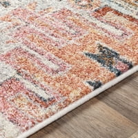 Уметнички ткајачи Ново Мексико Икат област килим, светло сива, 8'10 12 '