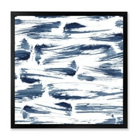 DesignArt „Сина апстрактна водна текстура“ модерна врамена уметничка печатење