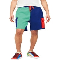 Авамо Мажи Класичен Фит Блок Во Боја Летни Кратки Спортски Панталони Со Права Нога Секојдневни Задници За Влечење Празнични