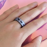 Силиконски венчален прстен на еднорог - врежан двоен слој