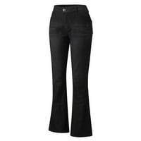 Панталони fvwitlyh за жени Jeanан за жени женски фармерки со фармерки со високи половини панталони високи гроздобер фармерки