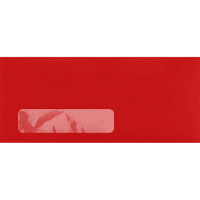 Luxpaper коверти на прозорецот, 1 2, Руби Црвен, 500 пакет