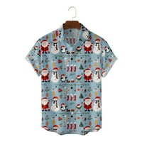Божиќ Нов дизајн Божиќна хавајска кошула модерна и уникатна кошула модна кошула за патување и датира
