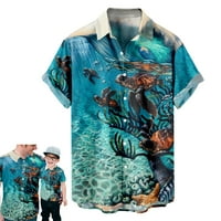 Светскиот Ден Океаните Тематските Краток Ракав, Маици Унисе 3д Печатење Маици подароци за дечко долна кошула За Унисекс