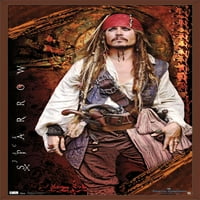 Дизни Пиратите Од Карибите: На Странец Плимата И Осеката-Џони Деп Ѕид Постер, 22.375 34