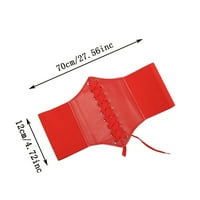 Women'sенски чипка широк половината лента за појас, Elенски завој на еластичност, завиткан завиткан стил, бохо корсет половини