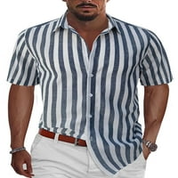 Летни кошули со летни кошули со авамо, кратки ракави на вратот, кратки ракави врвови мажи редовни маици секојдневно носат маичка