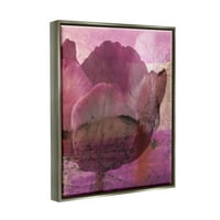 Апстрактна апстрактна розова вознемирена лаличка колаж Ботаничко и цветно сликарство Греј Флотер врамен уметнички печатен wallид