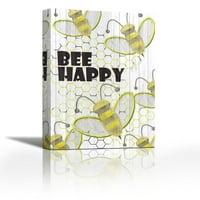 Пчела Среќна-Современа Ликовна Уметност Гикли На Платно Галерија Завиткајте-ѕид декор-Уметничко сликарство-Подготвен За Закачување