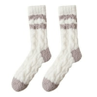 Женски Зимски Чорапи Есенски И Зимски Чорапи Со Средна Цевка Корали Задебелени Топли Чорапи 1-Пакет