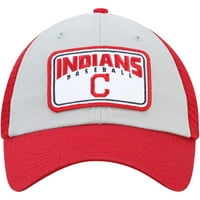 Машки сиви Кливленд Индијанци Маса MLB со заоблена капа за прилагодување на Snapback - OSFA