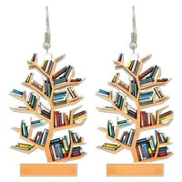 Фрески обетки за жени Акрилни Украсни Љубители На Книги Срце Библиотекар Декоративни Обетки Подарок За Нејзината Библиотекарска