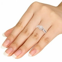 1 3CT TDW Diamond 10K Rose Gold Halo Bridal Set