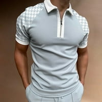 Машки Поло кошули пролет и лето мода лабава лапава патент 3Д дигитално печатење кратки ракави врвни поло маици за мажи