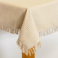 Linte Linens Homespun Проверете памук ткаен опфатен чаршав 52 x70