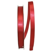 Reliant Ribbon Single Face Satin Сите прилика Црвена полиестерска лента, 3600 0,62