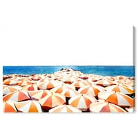 Авенија на пистата Наутичка и крајбрежна wallидна уметност платно за печатење на платното на платното на плажата на плажата