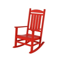 Сет на класичен адирондак тремот на отворено лулка столици црвена