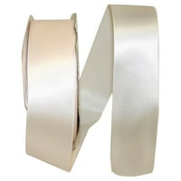 Reliant Ribbon Single Face Satin Satin All Iimes Cream Polyester Ribbon, 1800 1,5