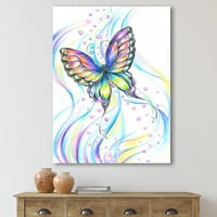 Iridescent Шарена пеперутка сликарска слика платно уметност печатење