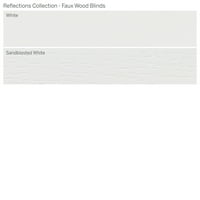 Колекција за прилагодени рефлексии, 2 Бесплатни ролетни од дрво, бели, 1 2 Ширина 48 Должина