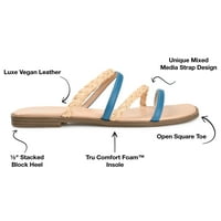 Collection Collection Womens Brinna tru Comfort Fonam Shiped Shile Slide Sandals